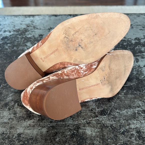 Rebecca Minkoff Blush Edie Velvet Tassel Loafers Size 8.5 - Picture 6 of 7